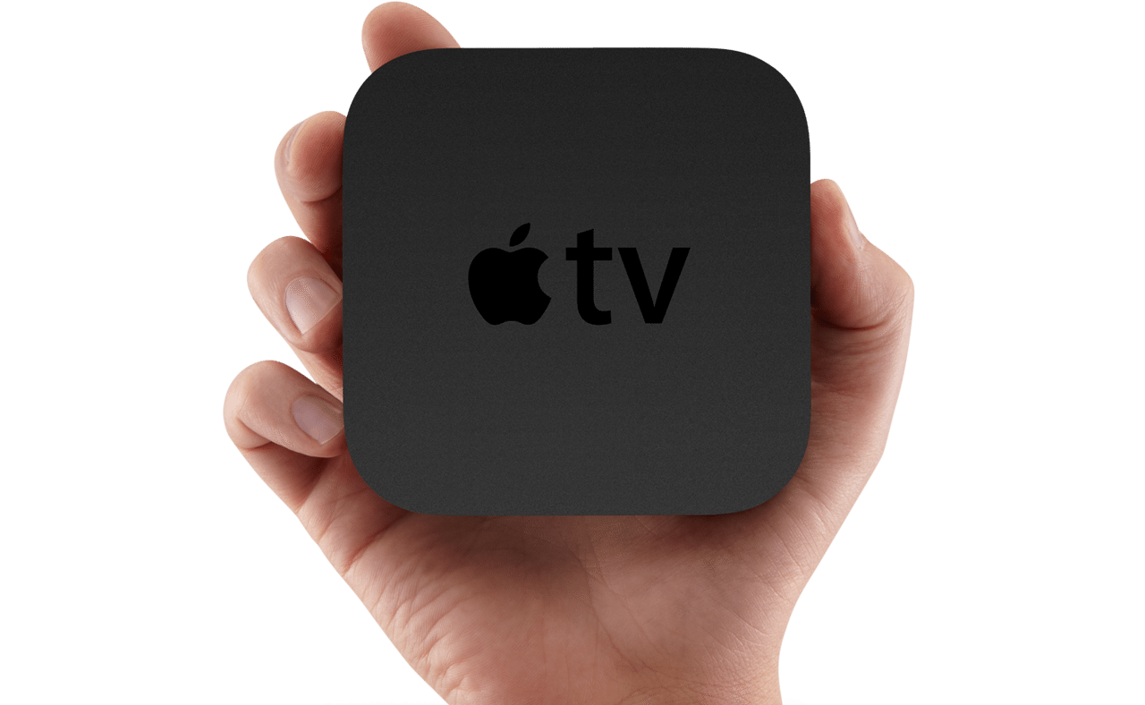 apple tv in the hands
